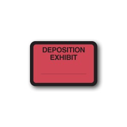Red Exhibit Labels "DEPOSITION EXHIBIT" 