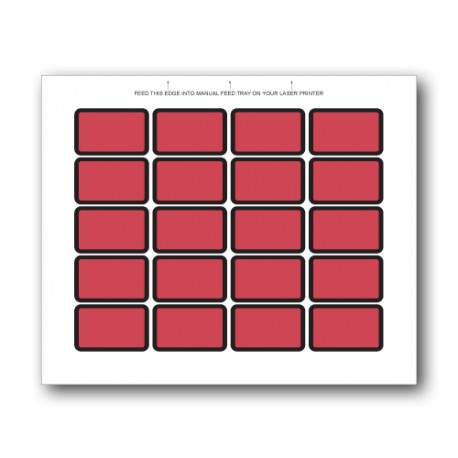 Red Blank Exhibit Labels
