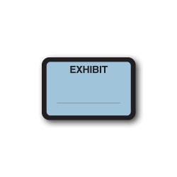 Blue Exhibit Labels "EXHIBIT" 
