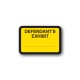 Yellow Exhibit Labels "DEFENDANT'S EXHIBIT" 