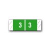 Col’R’Tab Color Coded Numerical Labels "3" (1/2" x 1-1/2")