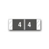 Col’R’Tab Color Coded Numerical Labels "4" (1/2" x 1-1/2")