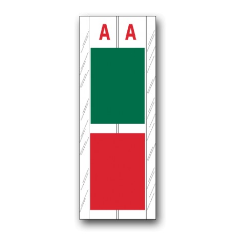 Acme Visable Color Coded Alphabetical Labels "A" (4" x 1-1/2")