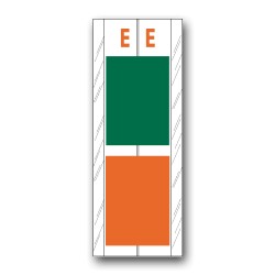 Acme Visable Color Coded Alphabetical Labels "E" (4" x 1-1/2")