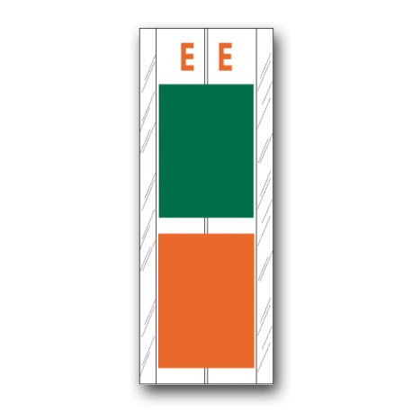 Acme Visable Color Coded Alphabetical Labels "E" (4" x 1-1/2")