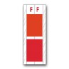 Acme Visable Color Coded Alphabetical Labels "F" (4" x 1-1/2")