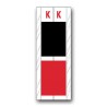 Acme Visable Color Coded Alphabetical Labels "K" (4" x 1-1/2")