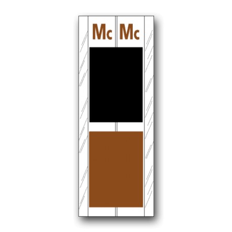 Acme Visable Color Coded Alphabetical Labels "Mc" (4" x 1-1/2")