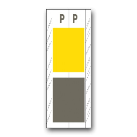 Acme Visable Color Coded Alphabetical Labels "P" (4" x 1-1/2")