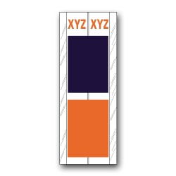 Acme Visable Color Coded Alphabetical Labels "XYZ" (4" x 1-1/2")