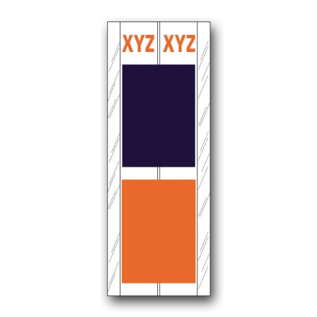 Acme Visable Color Coded Alphabetical Labels "XYZ" (4" x 1-1/2")