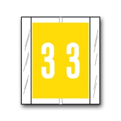 Acme Visable Color Coded Numerical Labels "3" (1-2/3" x 1-1/2")