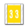 Acme Visable Color Coded Numerical Labels "3" (1-2/3" x 1-1/2")