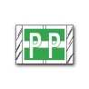 Col’R’Tab Color Coded Alphabetical Labels "P" (1" x 1-1/2")