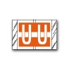 Col’R’Tab Color Coded Alphabetical Labels "U" (1" x 1-1/2")