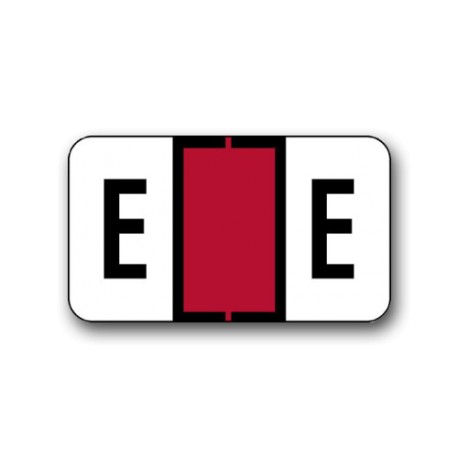 Jeter 0200 Color Coded Alphabetical Labels "E" (15/16" x 1-5/8")