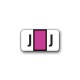 Jeter 0200 Color Coded Alphabetical Labels "J" (15/16" x 1-5/8")