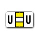 Jeter 0200 Color Coded Alphabetical Labels "U" (15/16" x 1-5/8")