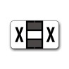 Jeter 0200 Color Coded Alphabetical Labels "X" (15/16" x 1-5/8")