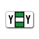 Jeter 0200 Color Coded Alphabetical Labels "Y" (15/16" x 1-5/8")