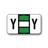 Jeter 0200 Color Coded Alphabetical Labels "Y" (15/16" x 1-5/8")