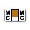 Jeter 0200 Color Coded Alphabetical Labels "Mc" (15/16" x 1-5/8")