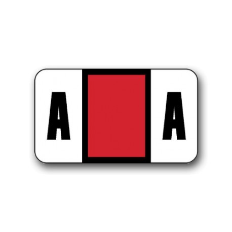 Safeguard Color Coded Alphabetical Labels "A" (15/16" x 1-5/8")