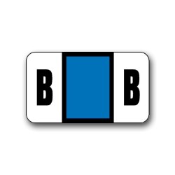 Safeguard Color Coded Alphabetical Labels "B" (15/16" x 1-5/8")