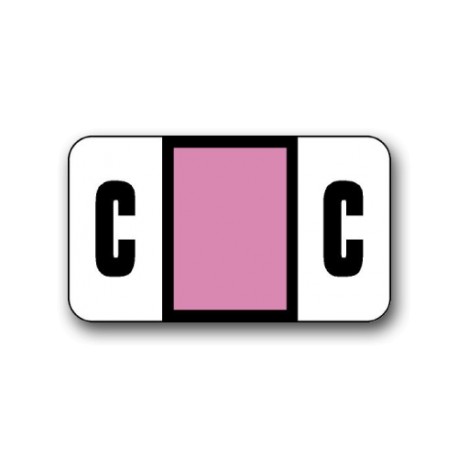 Safeguard Color Coded Alphabetical Labels "C" (15/16" x 1-5/8")