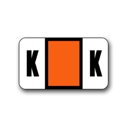 Safeguard Color Coded Alphabetical Labels "K" (15/16" x 1-5/8")