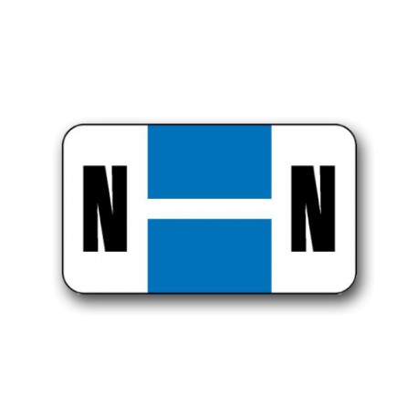 Safeguard Color Coded Alphabetical Labels "N" (15/16" x 1-5/8")