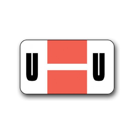 Safeguard Color Coded Alphabetical Labels "U" (15/16" x 1-5/8")