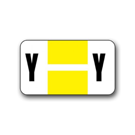 Safeguard Color Coded Alphabetical Labels "Y" (15/16" x 1-5/8")