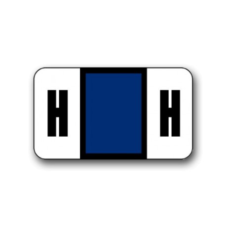 Safeguard Color Coded Alphabetical Labels "H" (15/16" x 1-5/8")