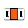 Safeguard Color Coded Alphabetical Labels "K" (15/16" x 1-5/8")