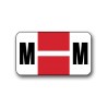Safeguard Color Coded Alphabetical Labels "M" (15/16" x 1-5/8")