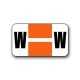 Safeguard Color Coded Alphabetical Labels "W" (15/16" x 1-5/8")