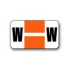 Safeguard Color Coded Alphabetical Labels "W" (15/16" x 1-5/8")