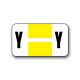 Safeguard Color Coded Alphabetical Labels "Y" (15/16" x 1-5/8")