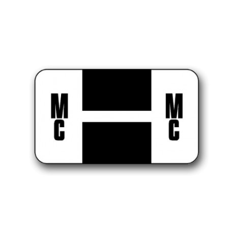 Safeguard Color Coded Alphabetical Labels "Mc" (15/16" x 1-5/8")