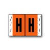 Col'R'Tab Alpha-Kolor Color Coded Alphabetical Labels "H" (1" x 1-1/2")