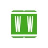 GBS/VRE 8848/8850 Color Coded Alphabetical Labels "W" (1-5/16" x 1-1/4")