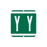 GBS/VRE 8848/8850 Color Coded Alphabetical Labels "Y" (1-5/16" x 1-1/4")