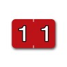 Colwell Jewel-Tone Color Coded Numerical Labels "1" (1" x 1-1/2")