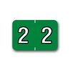 Colwell Jewel-Tone Color Coded Numerical Labels "2" (1" x 1-1/2")