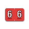Colwell Jewel-Tone Color Coded Numerical Labels "6" (1" x 1-1/2")