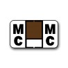 Jeter Color Coded Alphabetical Labels "Mc" (15/16" x 1-5/8")