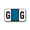 Jeter Color Coded Alphabetical Labels "G" (15/16" x 1-5/8")