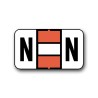 Jeter Color Coded Alphabetical Labels "N" (15/16" x 1-5/8")