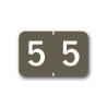 Tabbies Color Coded Numerical Labels "5" (15/16" x 1-1/2")